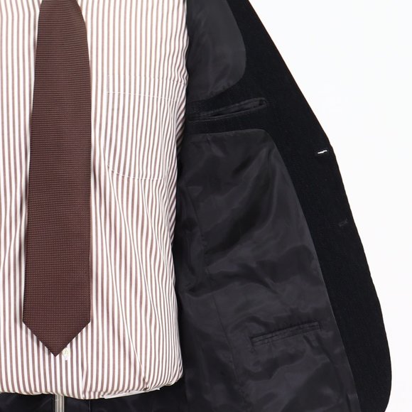 H&M 40R Black HB 2-Button Sport Coat Blazer Jacket B827 - Picture 10 of 11